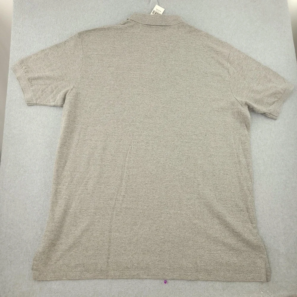 Polo Ralph Lauren Polo Shirt Mens 4XLT Tall Gray Solid Cotton Big Pony Logo Top
